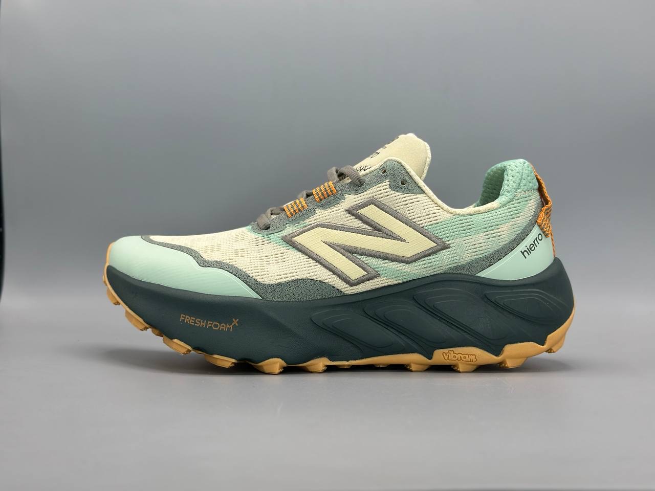 کتانی نيوبالانس فرش فوم ايکس هيروو کرم سبز نارنجي/New Balance hierro